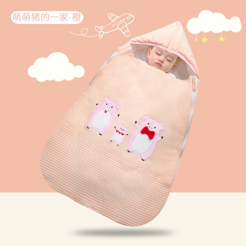 Picture of Factory direct supply of a generation of hair agent baby sleeping bag newborn belly kick thick swaddling clothes in autumn and winter