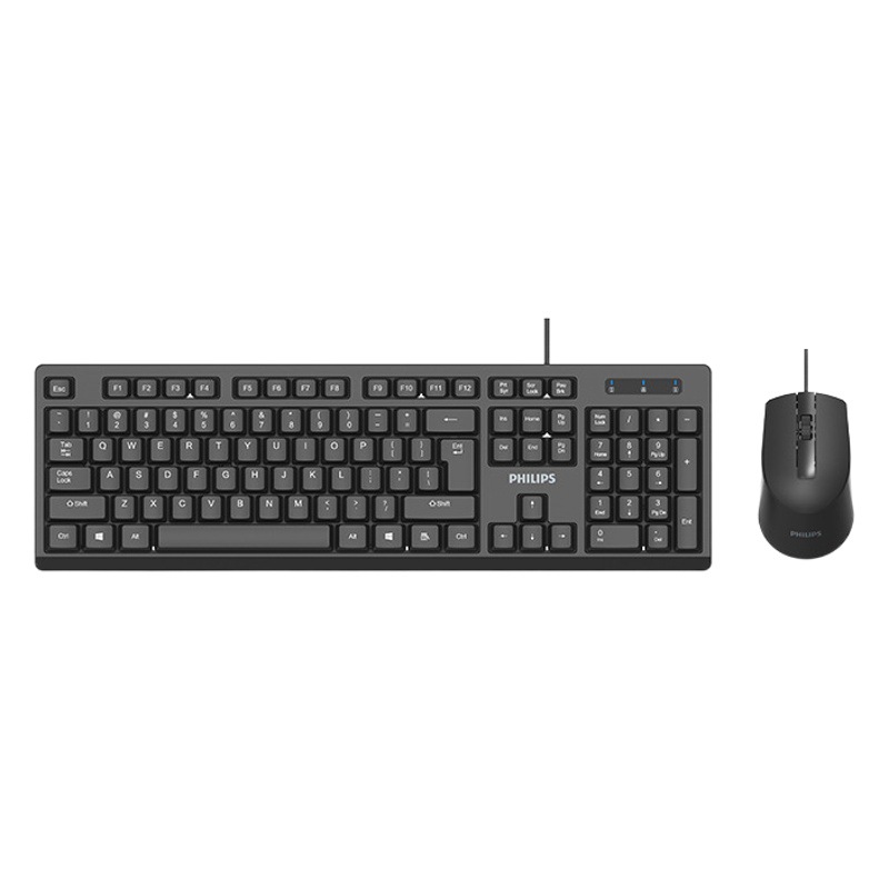 Wolf Spider Ak201 Wired Keyboard Single Keyboard and Mouse Set All-In-One Computer Business Office USB Digital Game