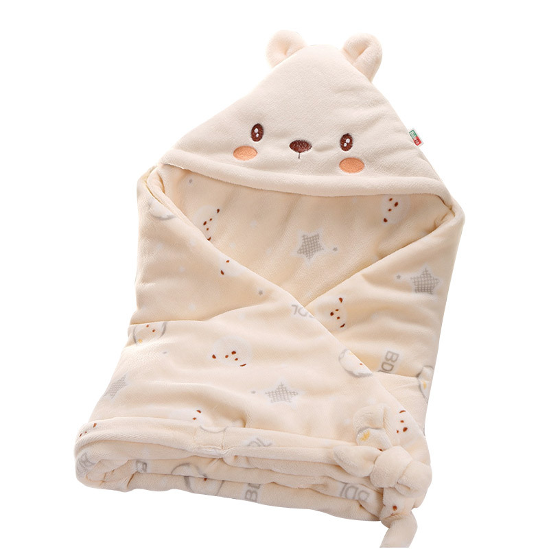 Picture of Factory for a generation of hair agent baby hugging newborn wrapped spring and autumn thin cotton swaddling towel