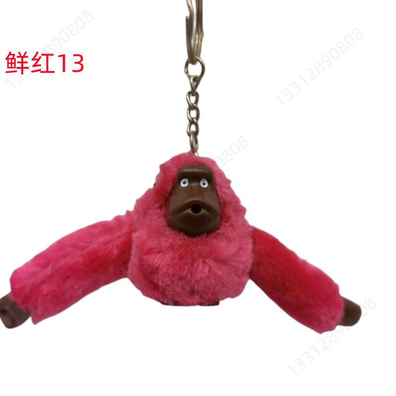 Picture of Plush Toy Long Arm Monkey Bag Pendant Plush Doll Keychain Cute Doll Orangutan Animal Key Ring