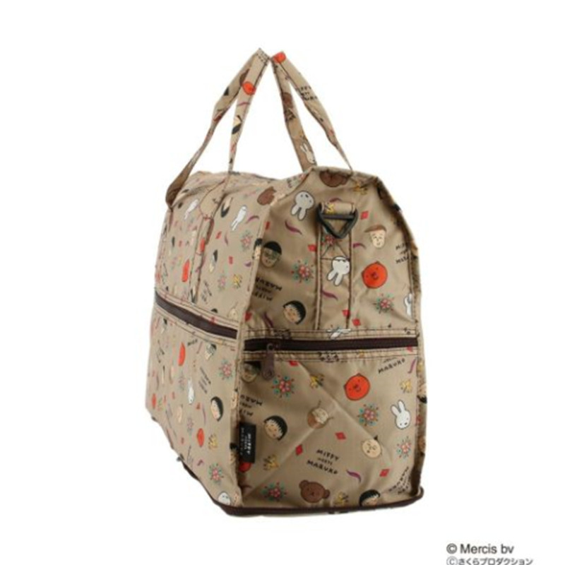 Picture of Japanese New Cherry Maruko Shoulder Handbag Large Capacity Foldable Travel Bag Cartoon Cute Storage Bag