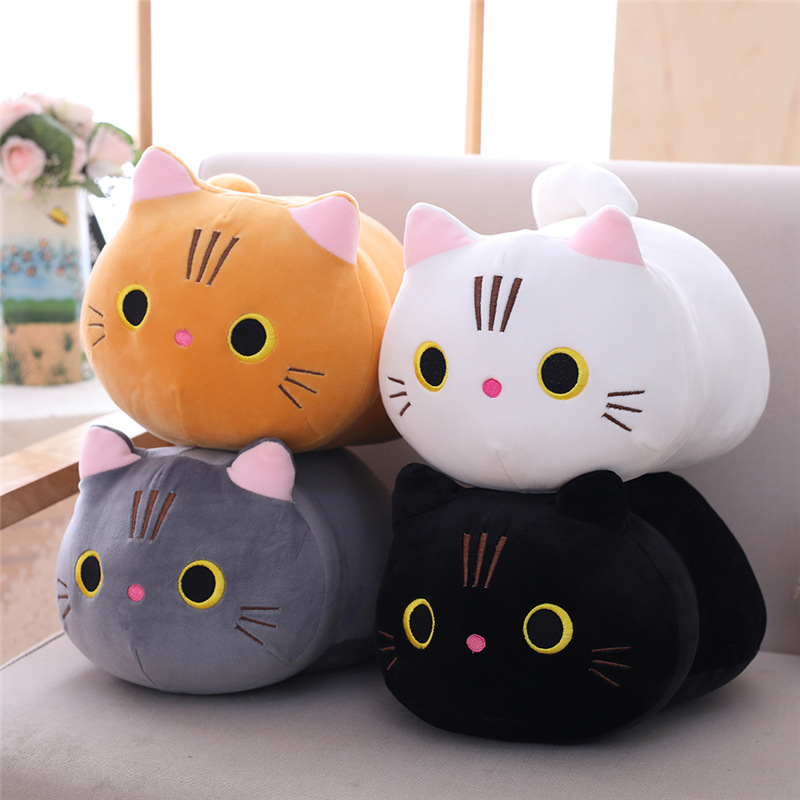 Picture of Soft Animal Pillow, Cute Cat Cylindrical Long Pillow, Bedside Single and Double Pillow, Nap Pillow, Office Cushion