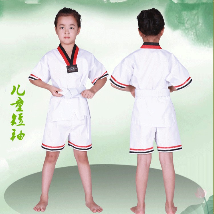 Picture of Factory supply embroidery printing all colors of cotton taekwondo clothing custom logo in stock can be shipped