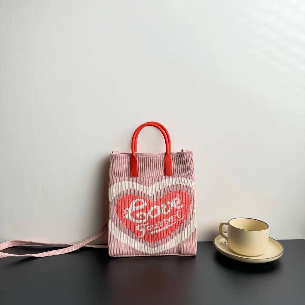 Picture of New Large Capacity Knitted Bag Advanced Sense Ins Mobile Phone Bag Niche Shoulder Crossbody Bag Cartoon Fashion Handbag
