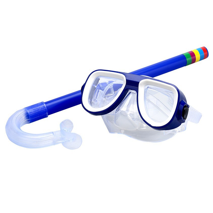 Picture of Snorkeling children's diving goggles + suction pipe set new material PVC material 0326 diving goggles set