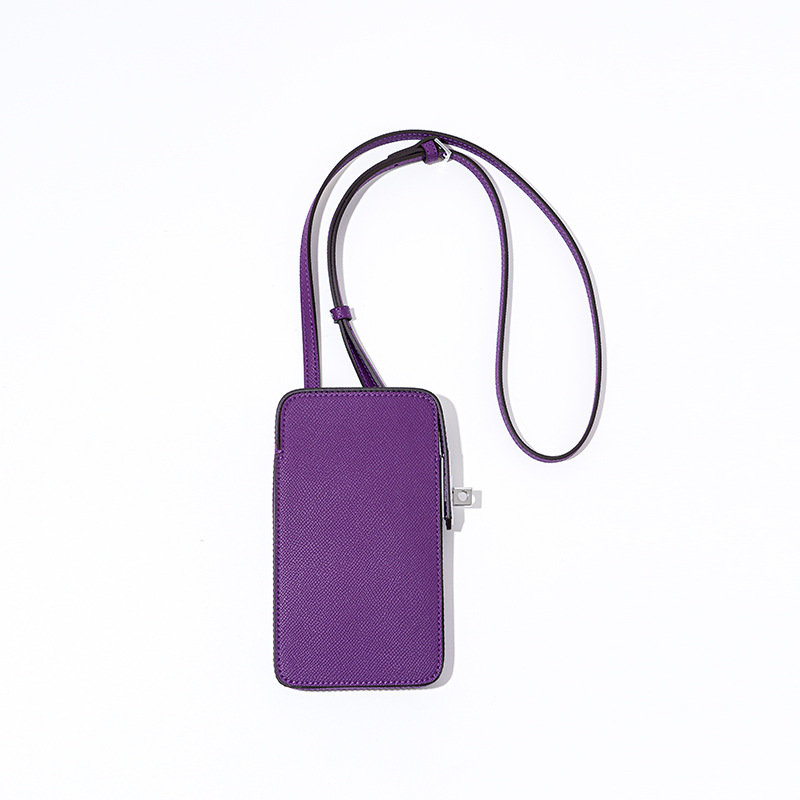 Picture of New Fashion All-match Lock Mobile Phone Bag Palm Print Leather Box Bag Simple Solid Color Crossbody Mini Bag for Women