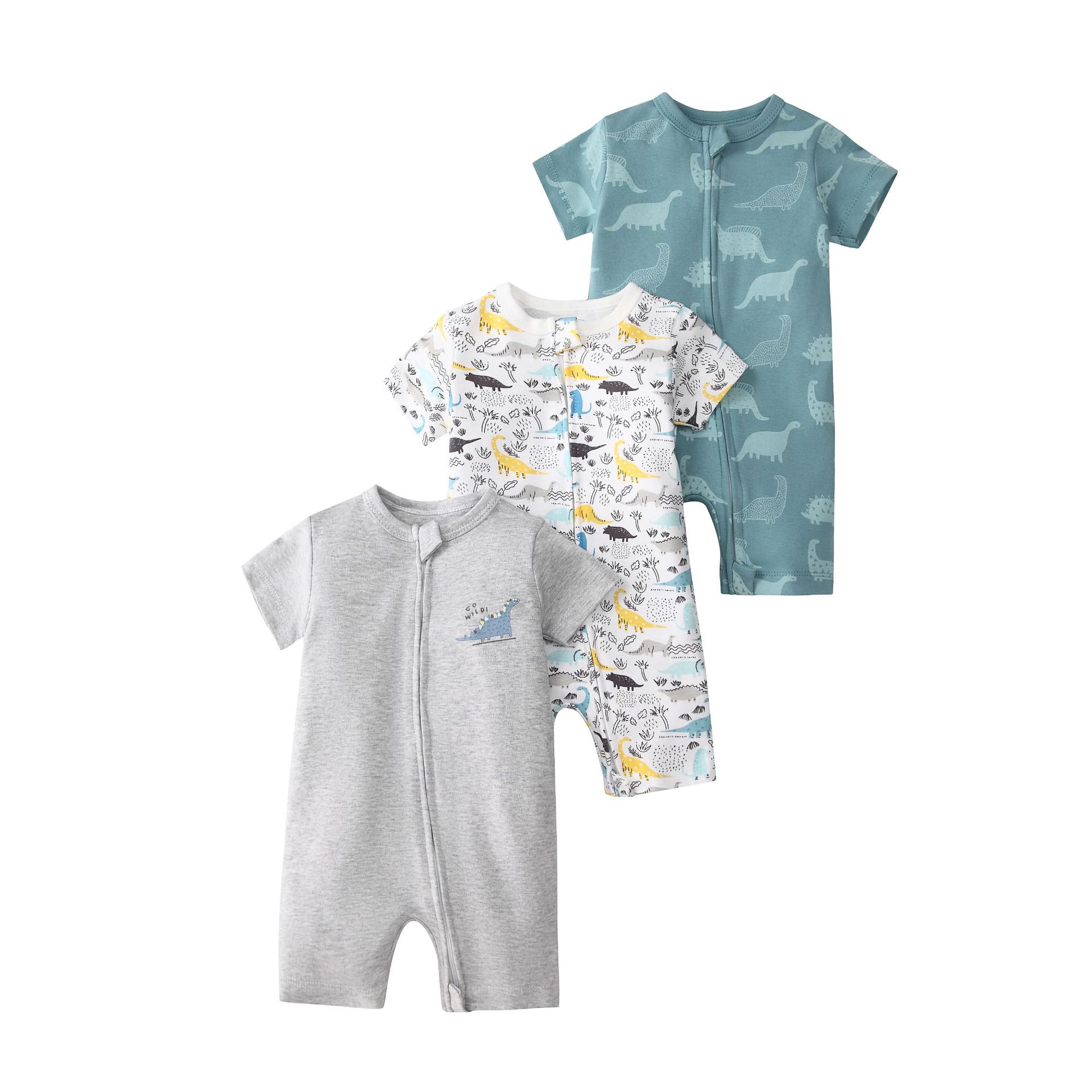 Picture of Foreign trade children's clothing summer baby jumpsuit short sleeve double zipper climbing clothing newborn baby gift box for cross-border
