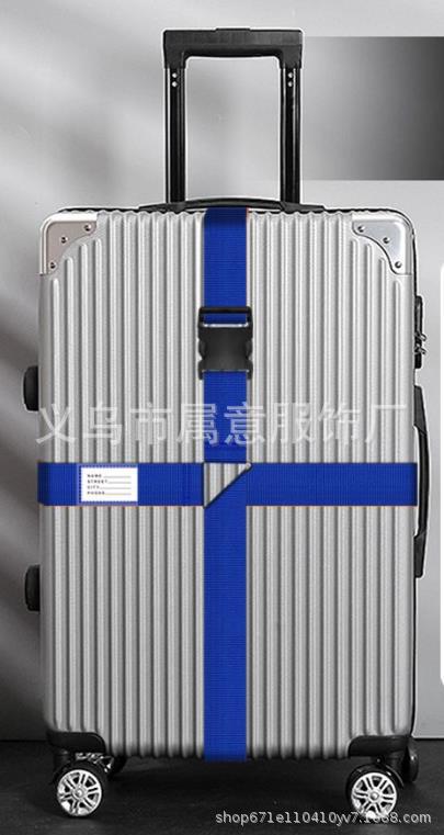 Picture of Luggage case strap cross packing belt consignment reinforcement belt fixed buckle bundle suitcase explosion-proof belt customs code lock
