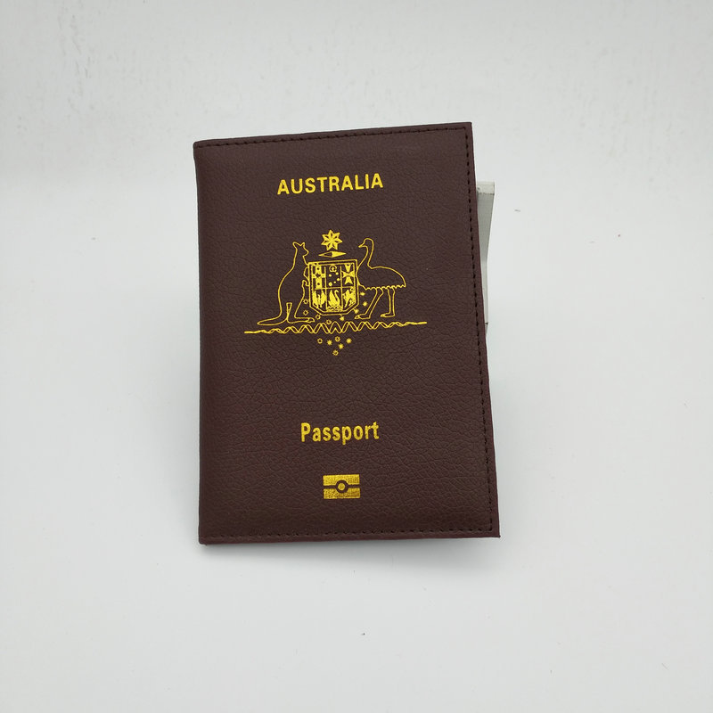 Picture of in stock Multicolor PU Leather Australian ID Holder Passport Holder Bi-Folding Open ID Passport Leather Holder Bag