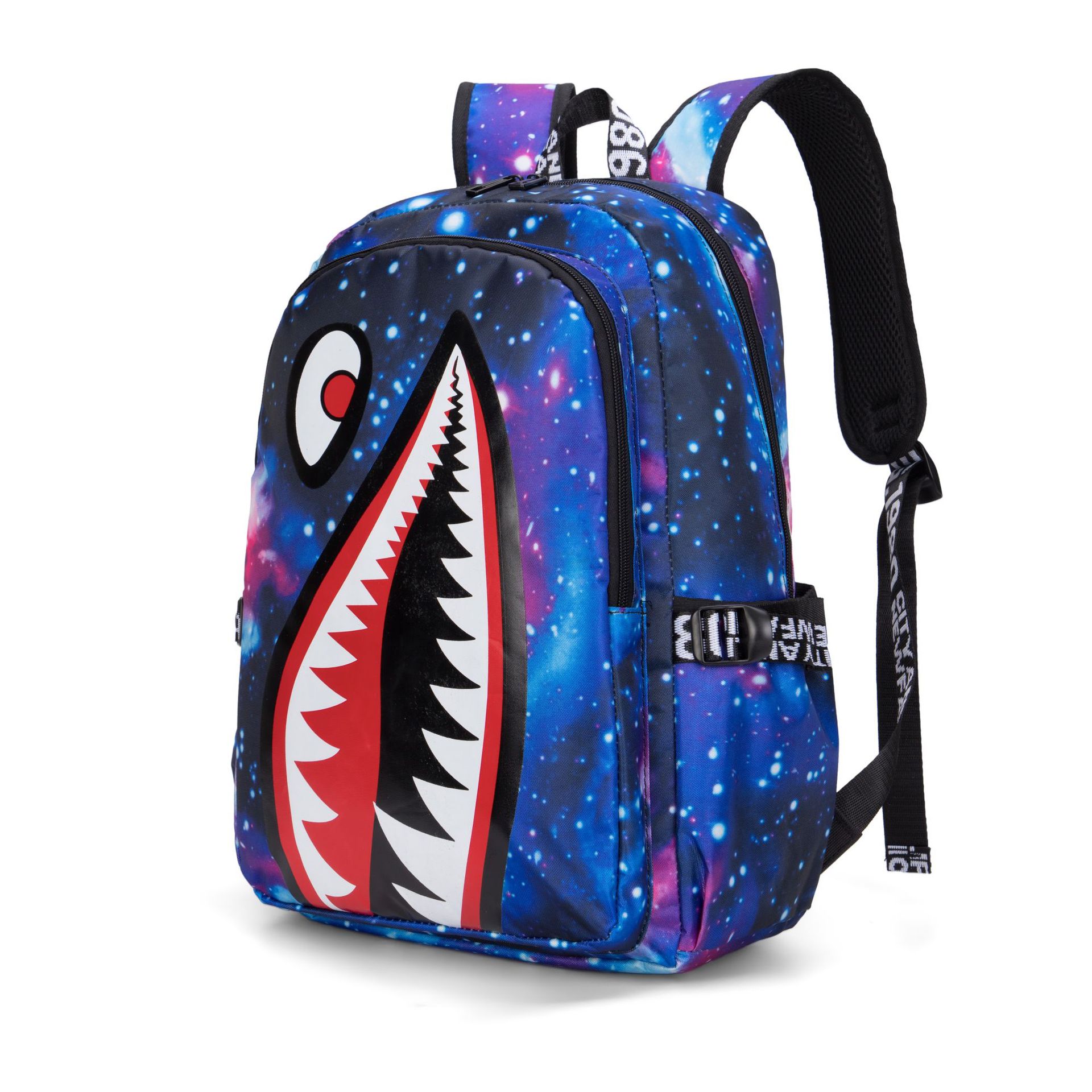 Cross-border Oxford Shark Schoolbag Primary School Grade 4, 5 and 6 Large Capacity Backpack Personalized Simple Backpack for Men