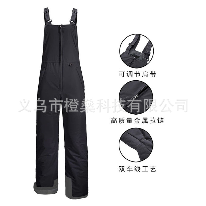 Picture of Popular Outdoor Ski Overalls for Men and Women, Waterproof and Windproof Assault Pants with Cotton and Wear-Resistant Winter Snow Pants