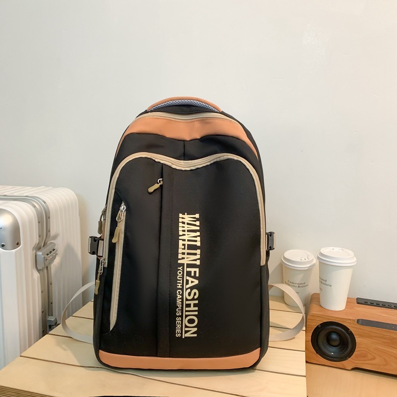 Picture of Schoolbag Girls College Students High School Junior High School Students Travel Backpack Primary School Students Weight Reduction Backpack Boys Large Capacity