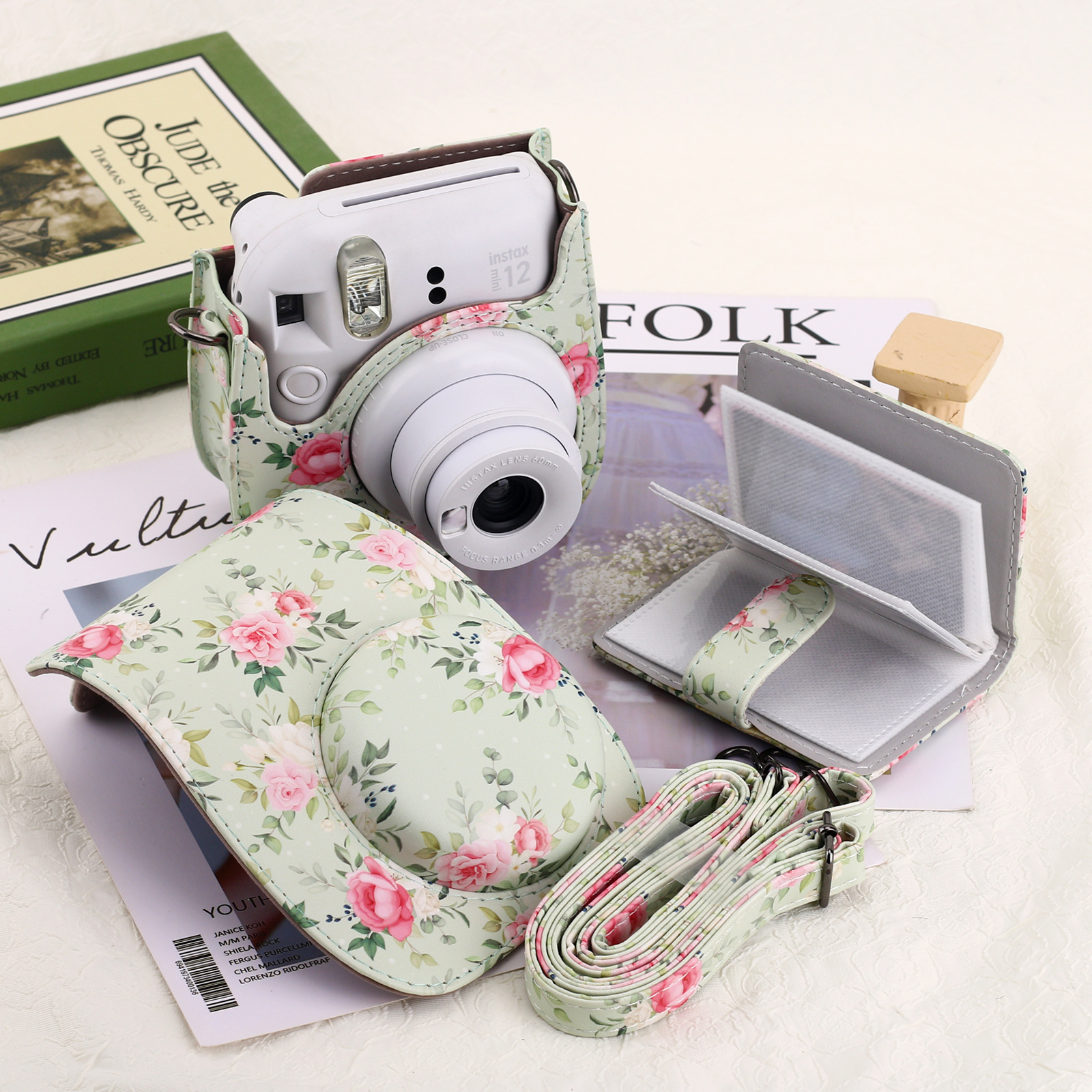 Fuji clapper mini8/9/11/12 3 inch photo album camera bag suit cartoon cute canvas messenger bag