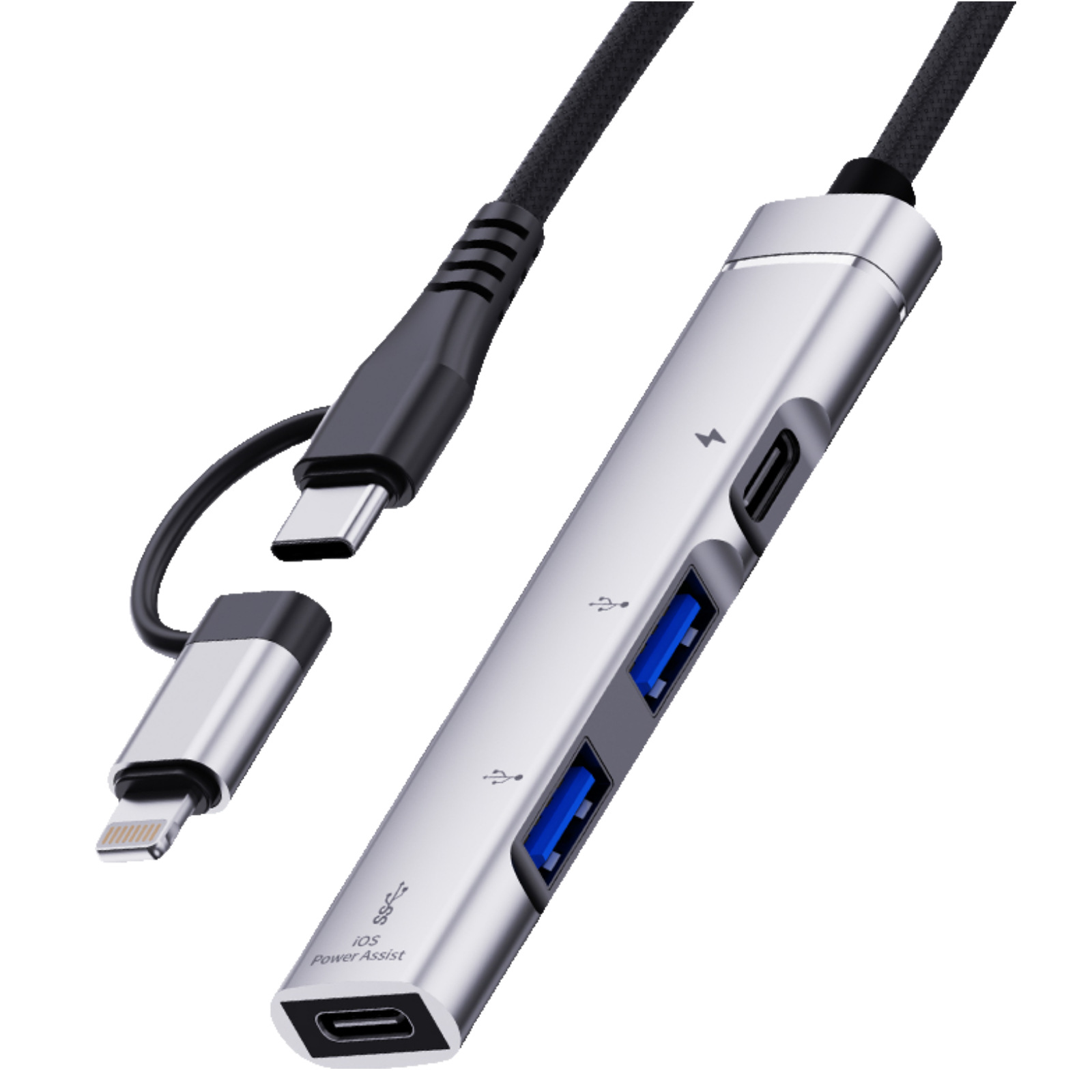 Picture of Expansion Dock One to Five 3.0Usb High-Speed Tf Card Sd Camera Large Card Hub Laptop Hub Wholesale