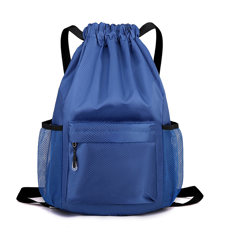 Picture of New Outdoor Mountaineering Backpack for Women Oxford Cloth Simple Pure Color Drawstring Flap Pocket Pants Advertising Printable Logo Backpack
