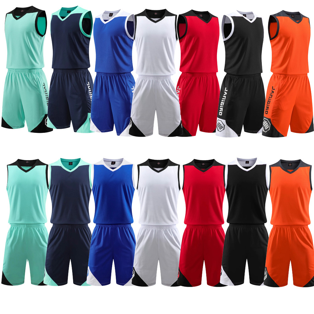 Primary and secondary school students team training sportswear men's adult children basketball uniform training course club youth training jersey