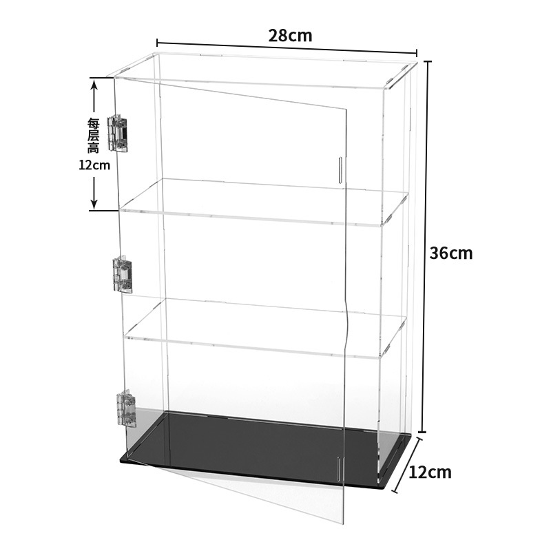 Picture of Acrylic hand-made display box layered grid assembled storage box high permeability model box Ming egg dust box