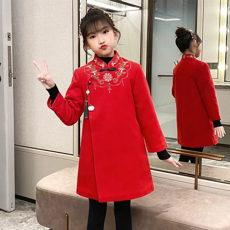 Picture of Children's Tang suit Chinese style winter thickened New Year girl's New Year clothes baby girl's New Year clothes girl's Hanfu winter clothes