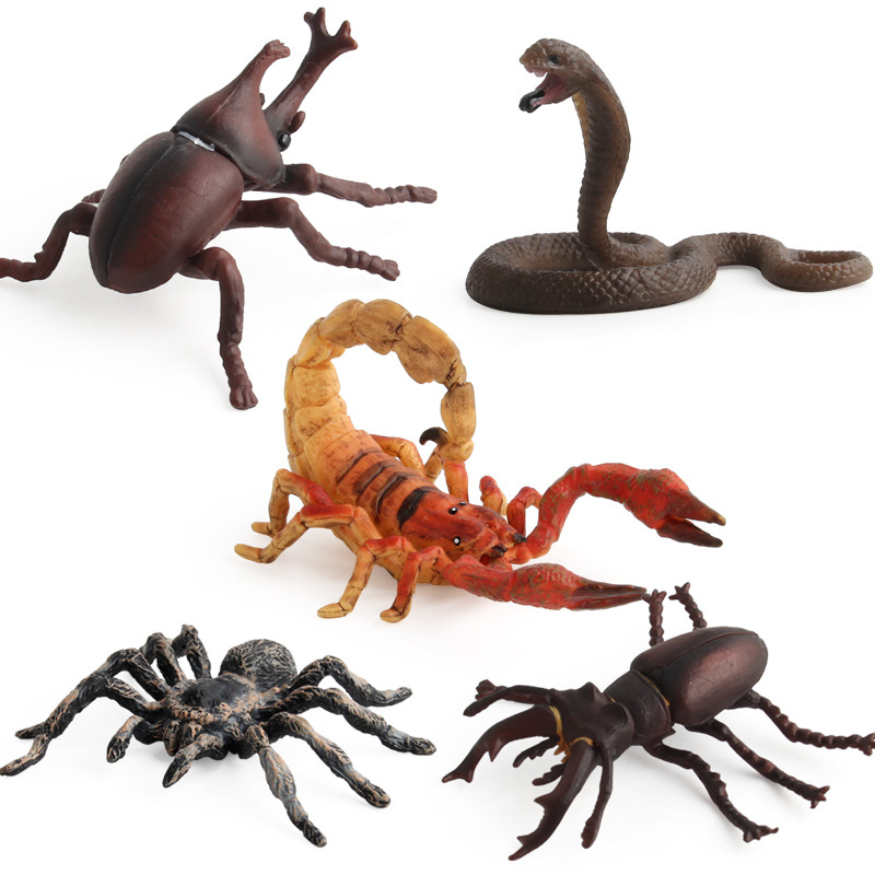 Picture of Solid Simulation Insect Animal Model Scorpion Unicorn Snake Model Children's Cognitive Ornament Toy Amazon
