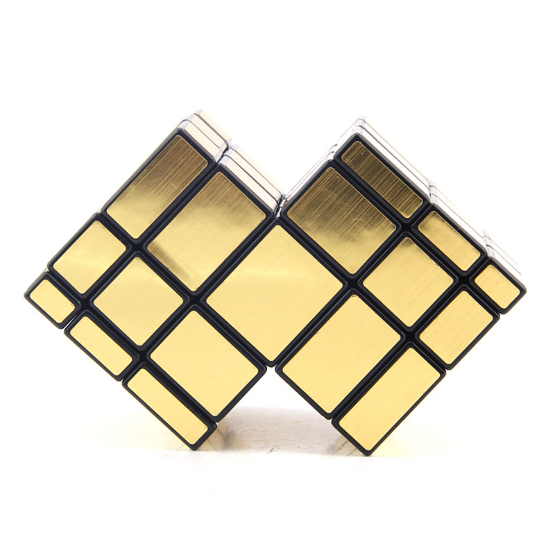 Picture of Two Siamesed Mirror Rubik's Cube Handmade DIY Alien Bundled Restricted Rotating Mirror 2 Siamesed Fun Intelligence Rubik's Cube