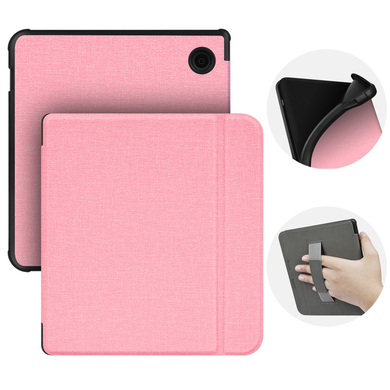 Picture of Suitable for 2019Kobo LibraH2O handheld 7-inch protective case Tolino vision5 linen pattern protective case