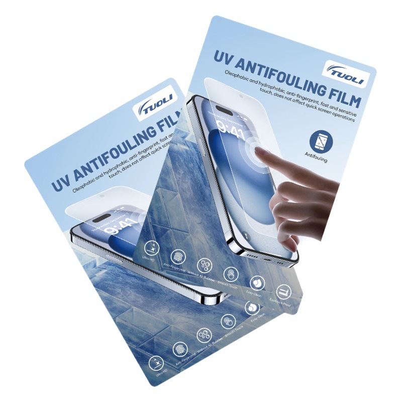 New uv anti-fouling film cutting machine special consumables curved surface anti-scratch high-definition light fixed film uv flexible glass film wholesale