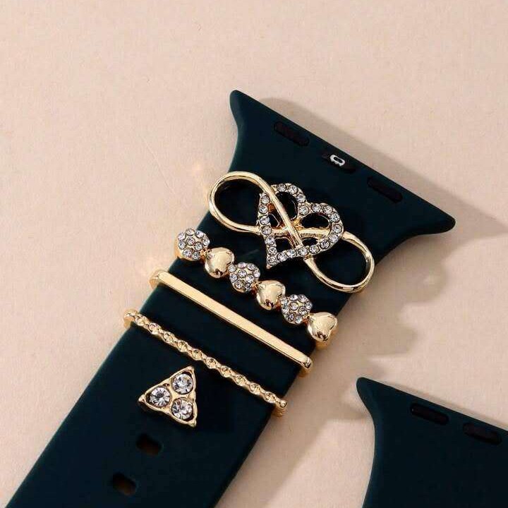 Picture of Suitable for Apple Watch Strap Decorative Ring Apple Watch Watch Universal Silicone Strap Decorative Ring Decorative Nail
