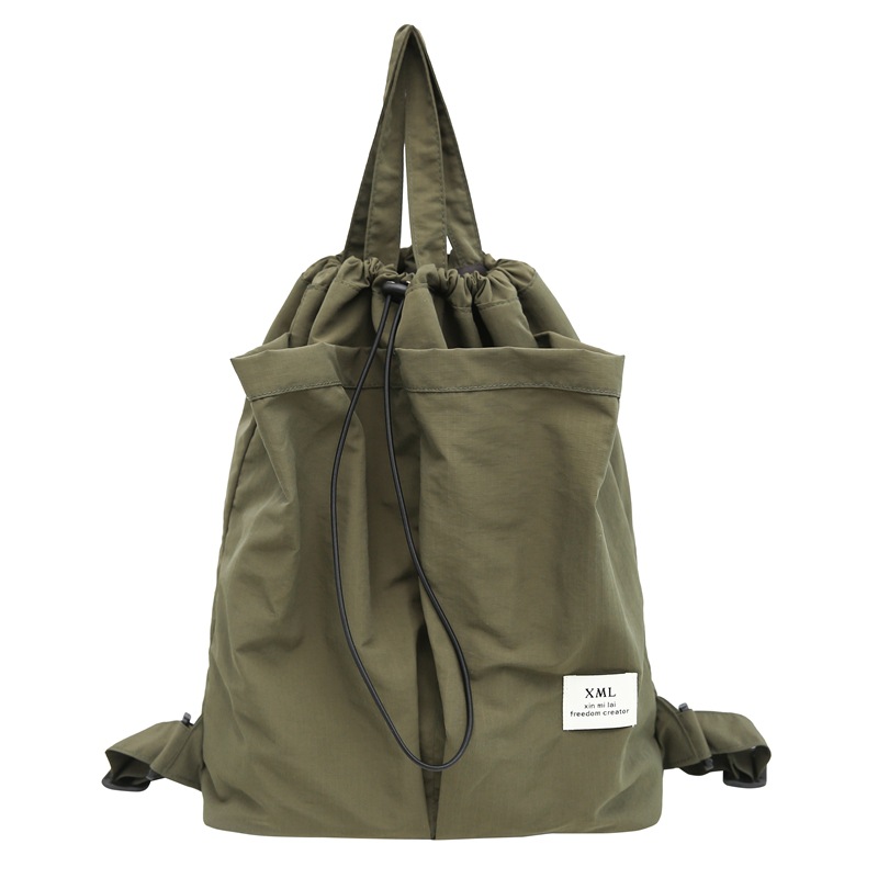 Picture of Large Capacity Solid Color Backpack Women's 2024 New Casual All-match Schoolbag Student Backpack Fashion Commuter Handbag