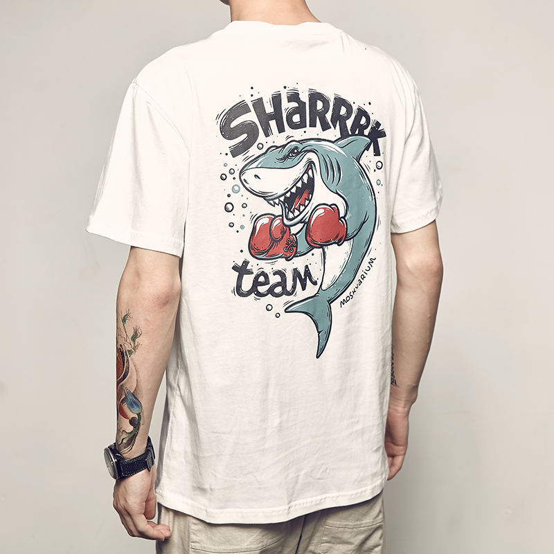 Picture of Summer Luffy Printed Short-sleeved T-shirt Men's Extra Large Size Loose Half-sleeved Couple's Fat Trendy Brand T-shirt