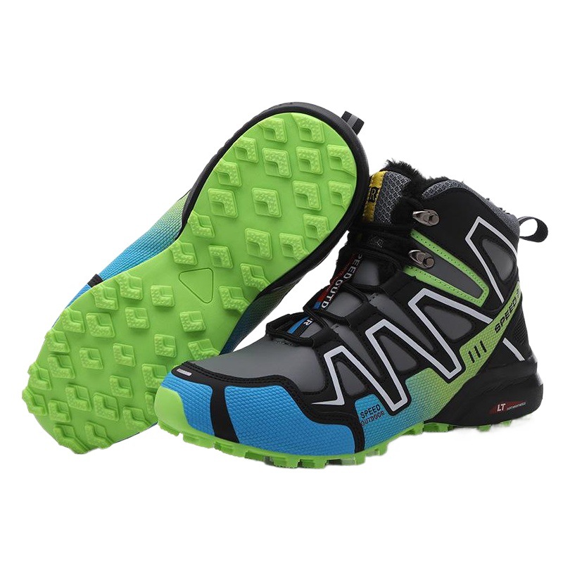 Cross-border Amazon 2020 winter high-top plus velvet warm hiking shoes outdoor men's shoes hiking shoes factory wholesale