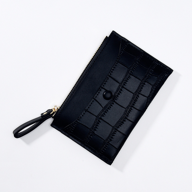 Picture of New Style Simple Short Women's Coin Purse Zipper Coin Bag Mini Ultra-thin Multi-card Handheld Fashion Card Bag Trendy