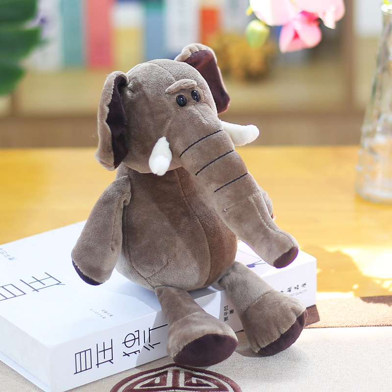 Picture of Forest Animal Doll Plush Toy Elephant Monkey Tiger Lion Giraffe Doll Children's Gifts Wholesale