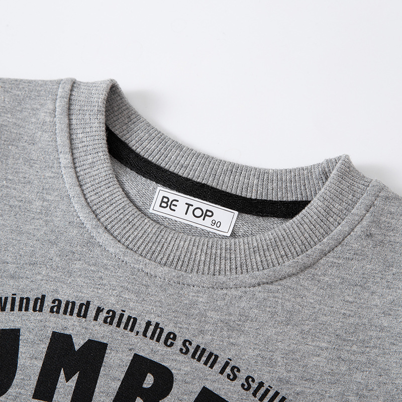 Picture of 2025 K-Style of Kidsren's Cartoon New Autumn and Winter Baby Sweatshirt Letters Boys Pure Cotton Pullover Dropshipping