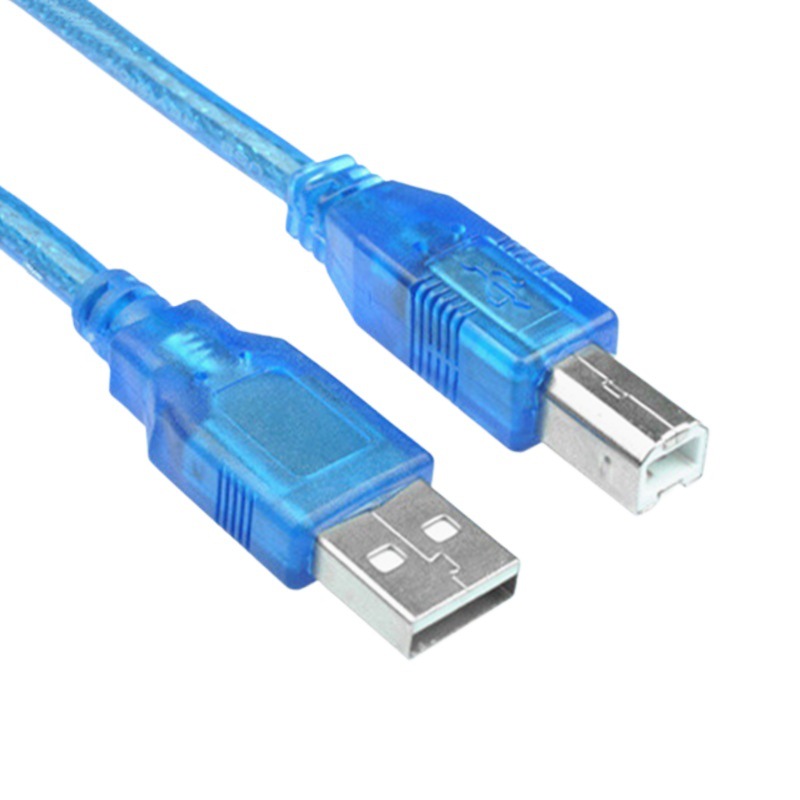 Picture of Wholesale usb print line usb2.0 printer data cable transparent blue 1.5 m/10 m MICROBM