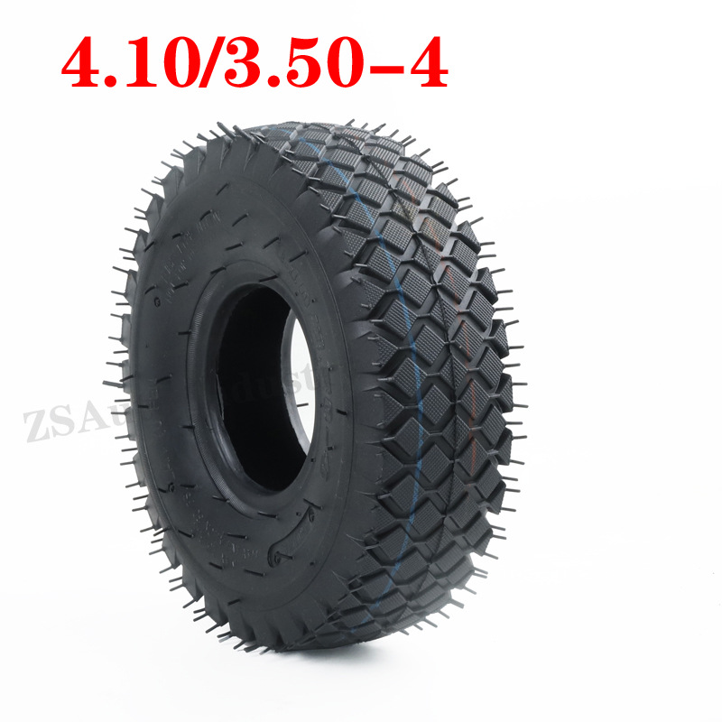 Picture of 4.10/3.50-4 Inner and Outer Tire 350-4 Inner and Outer Tire Hand Push Tiger Cart Cart Inflatable Inner Tire