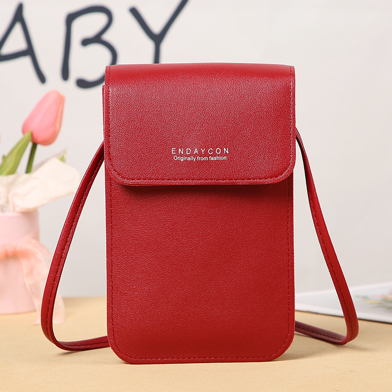 Picture of New Mobile Phone Bag for Women Korean Style Fashionable Multi-Functional Crossbody Shoulder Bag Zipper Solid Color Simple Mini Versatile Wallet