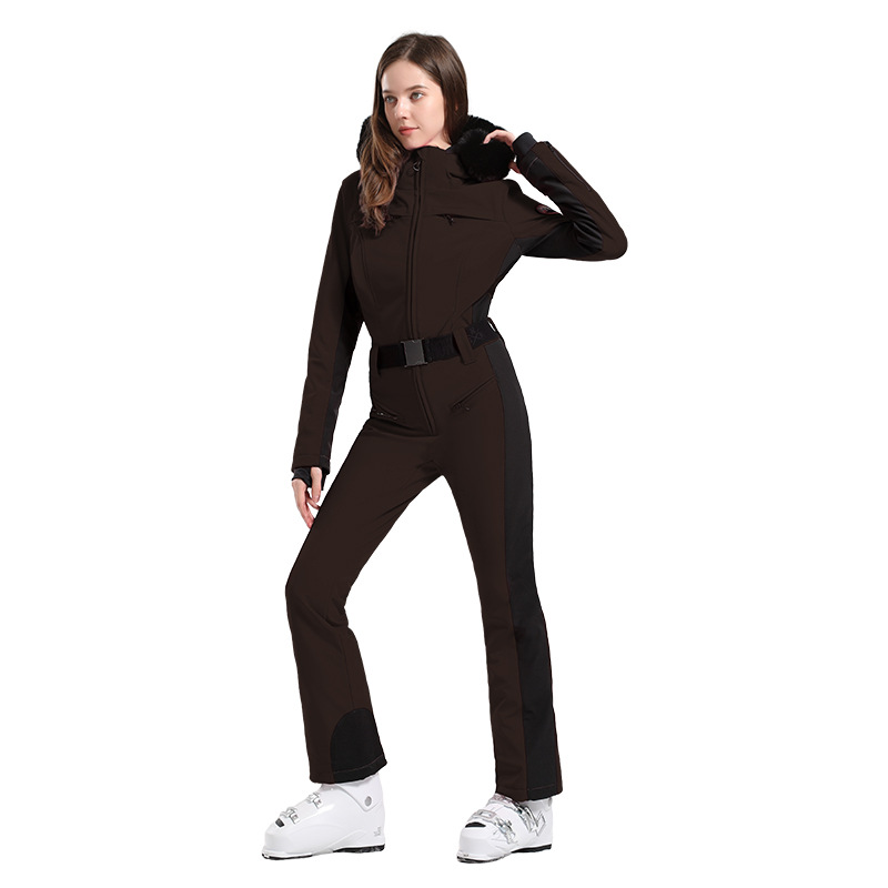 Picture of Professional Double-board Windproof Cross-border Ski Suit Women's Thickened Warm Waterproof Slim-fit Outdoor Ski Suit Women's suit