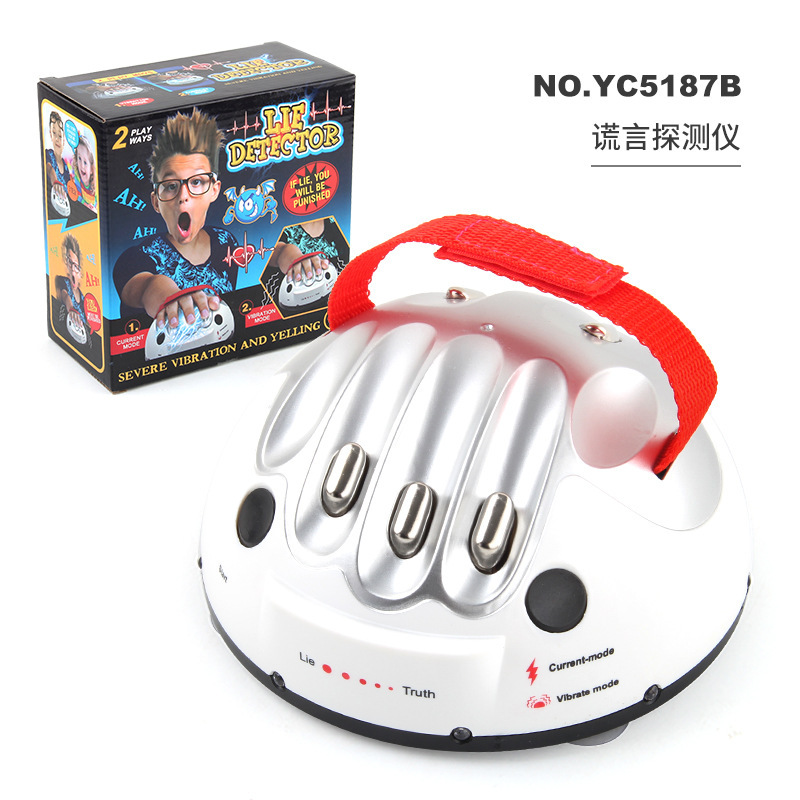 Picture of New Strange Ancient Roman Lie Detector Trick Toy Multi-person Party Spoofs Sound and Light Electric Shock Bite Finger Lie Detector