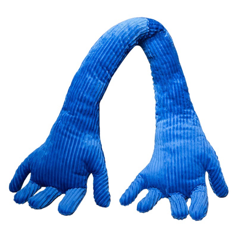 Creative New Blue Palm Plush Toy Boyfriend Pillow Sofa Long Pillow Lazy Sleeping Clip Pillow