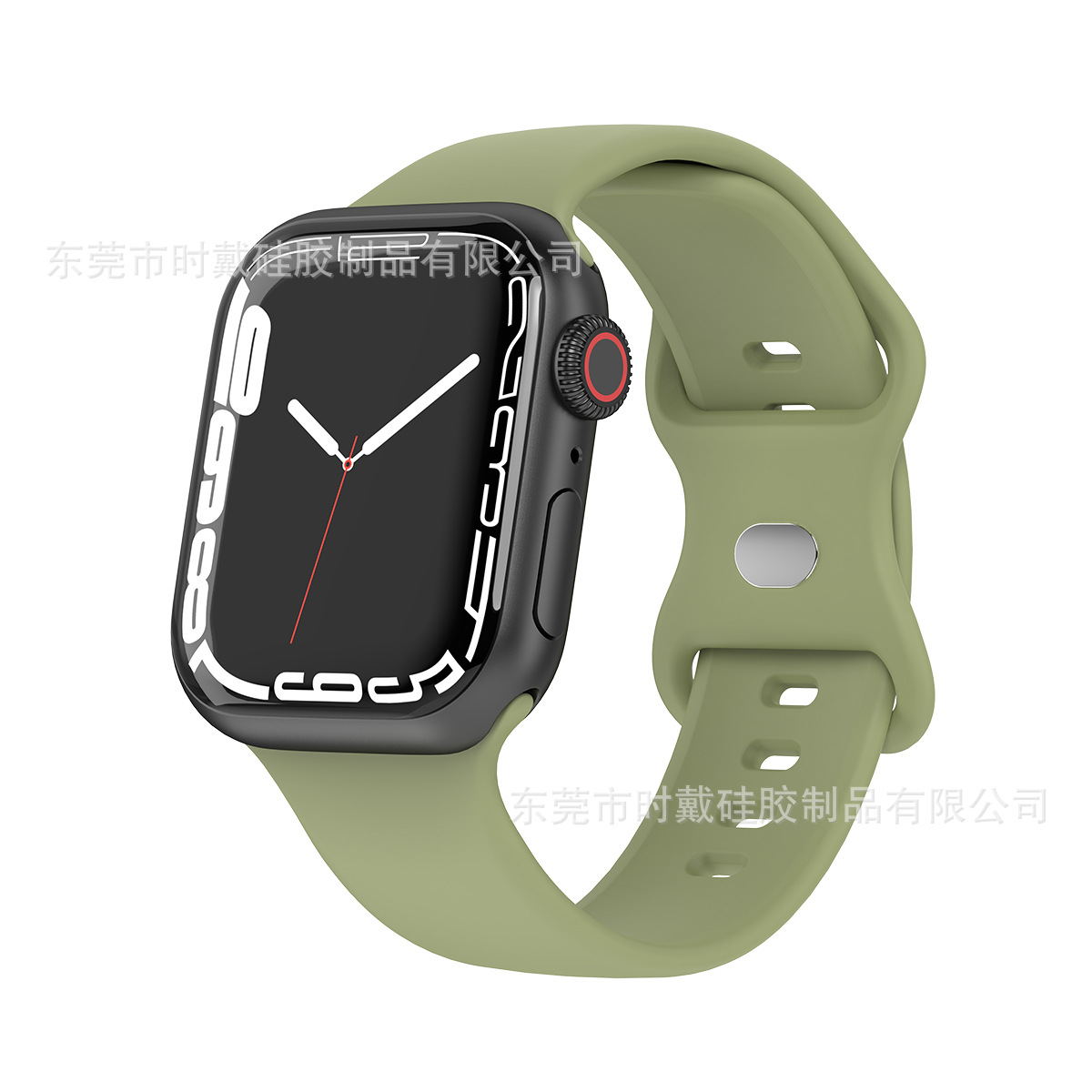 Picture of strap Watch 8 generation/Ultra/SE solid color silicone buckle iwatch strap