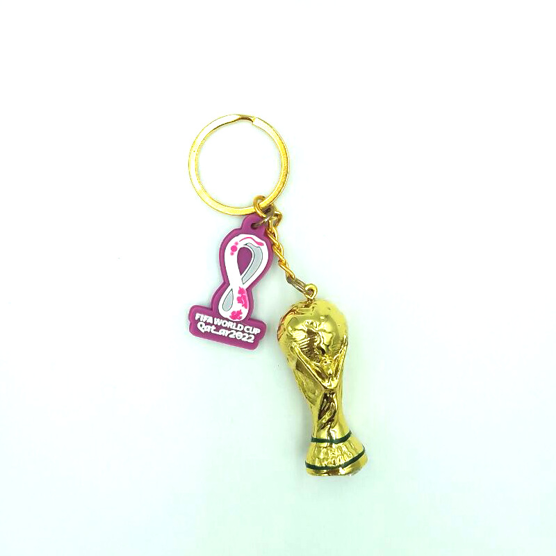 Picture of Brazil France Portugal Hercules Cup World Cup plus PVC team emblem football resin trophy fans keychain