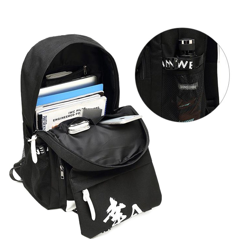 School Bag Men's Oxford Cloth Backpack Fashion Trend Junior High School Student Backpack K-Style Harajuku Anime School Bag Luminous School Bag