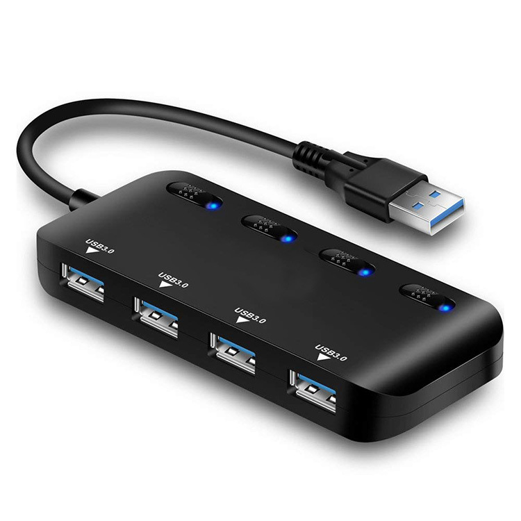 Picture of High-Speed USB 3.0 4-Port Hub One to Four Usb3.0 Hub Manufacturer 4/7 Port Switch