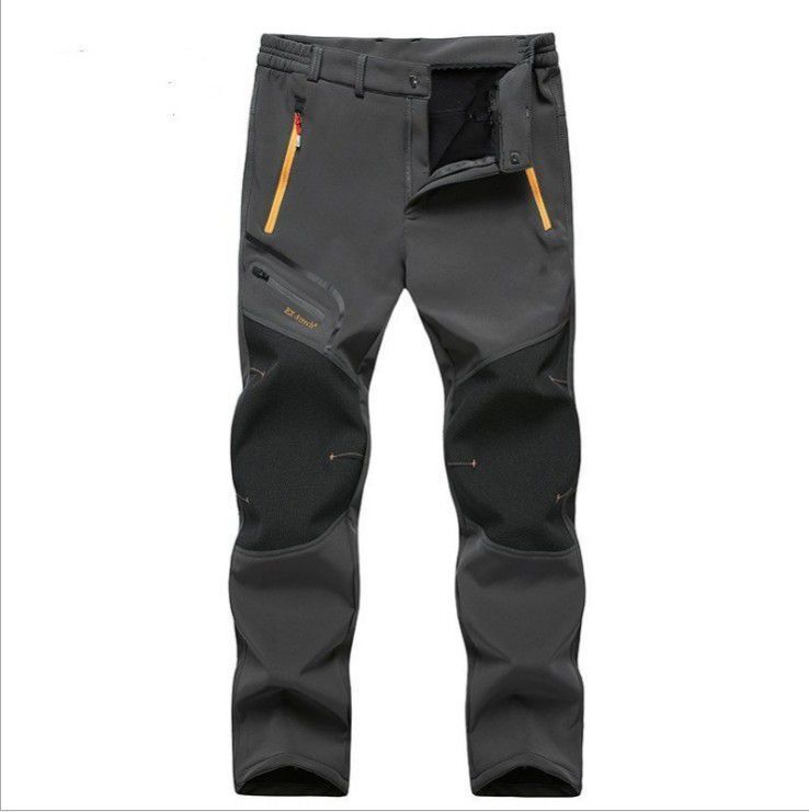 Picture of Outdoor Rush Pants Men's and Women's Autumn and Winter Velvet Thickened Windproof Waterproof Large Size Warm Fleece Climbing Ski Pants
