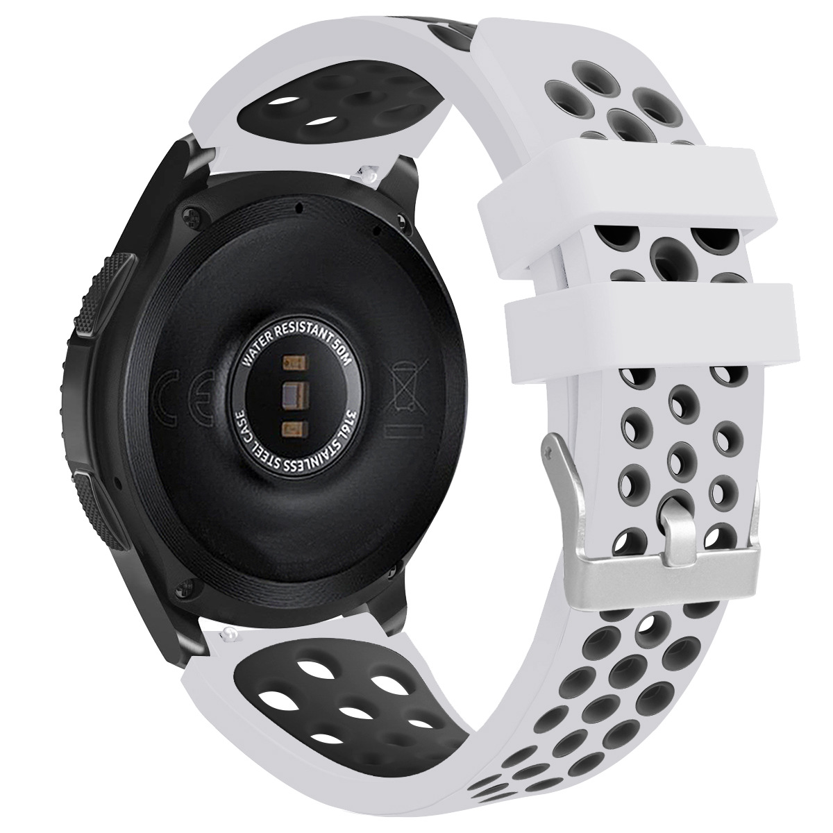 Picture of Suitable for Samsung Watch Strap Sm-R800 Official Same Watch 1St Generation 22mm Huawei Universal Two-Color Silicone Strap