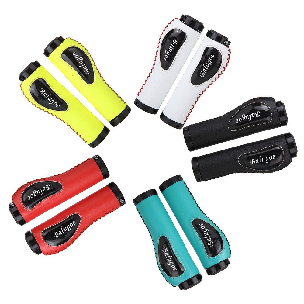 Picture of BALUGOE mountain bike handle cover shock-absorbing non-slip sweat-absorbing leather comfortable auxiliary handle lock grip driver handle