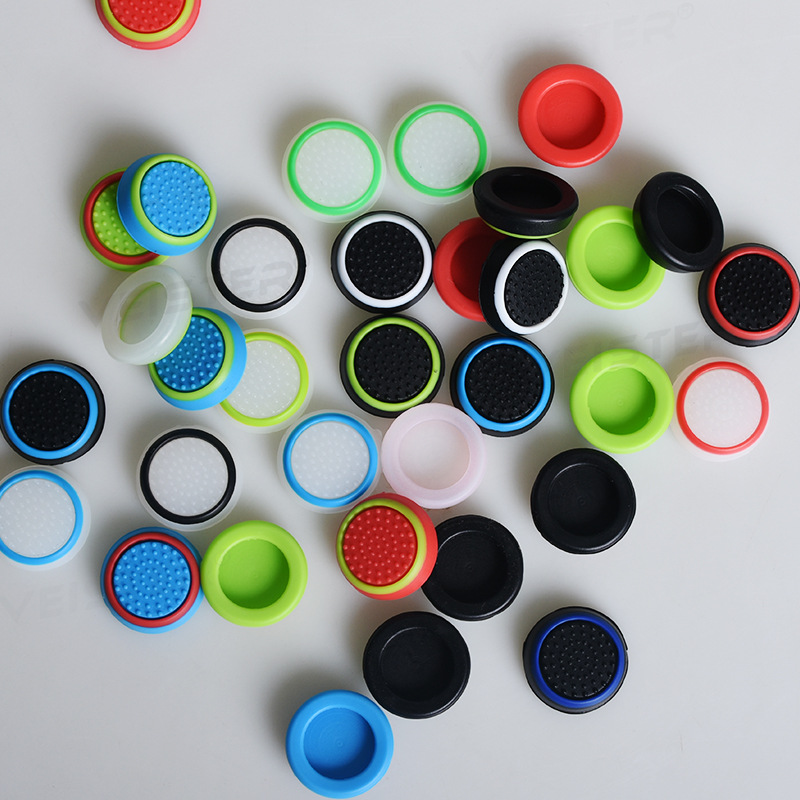 Ps4 Rocker Cap Xbox/Ps5 Game Console Mushroom Head Protection Key Cap Two-Color Handle Silicone Cap Luminous