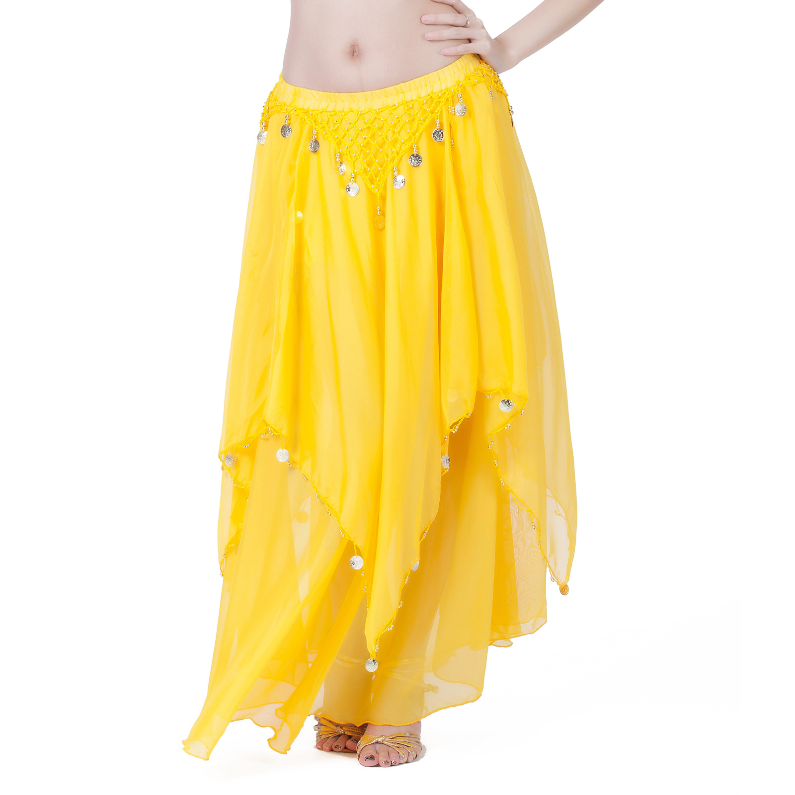 Picture of Less cloth chiffon long gauze skirt selection quality affordable belly dance skirt source factory primary supply