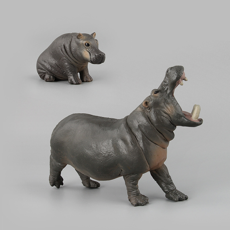 Picture of Wild Mammal Model Toy Simulation Hippo Solid Static Ornaments Doll Boutique Children's Gift
