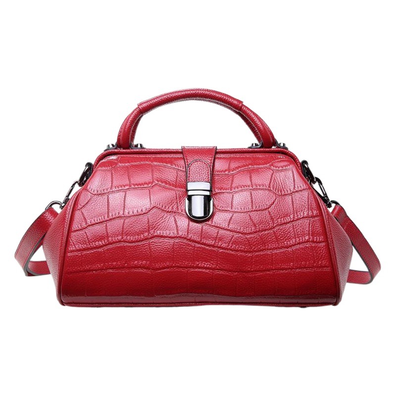 Genuine Leather Women's Bag 2022 New Arrival Fashionable All-Match Women's Shoulder Handbag Top Layer Cowhide Crocodile Pattern Crossbody Bag for Women